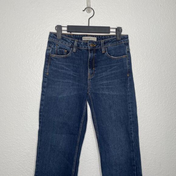 Zara Basic Womens Jeans Size 2 Dark Wash Denim Blue Skinny Leg Mid Rise - Picture 9 of 14